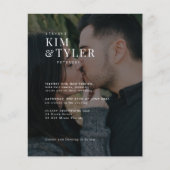 Modernes Budget Foto QR Code Hochzeitseinladung Flyer (Vorne)