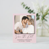 Modernes Budget Foto Rettete unsere Einladung (Stehend Vorderseite)