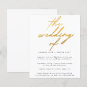 Modernes Budget Gold Foil Weiß für die Hochzeitsre (Vorne/Hinten)