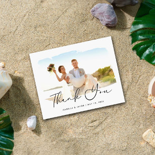 Modernes Budget Hochzeit Foto Vielen Dank