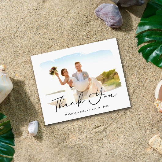 Modernes Budget Hochzeit Foto Vielen Dank