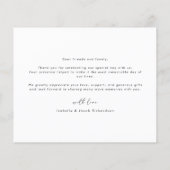 Modernes Budget Hochzeit Foto Vielen Dank (Rückseite)