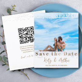 Modernes Budget Imitate Gold Save the Date Foto