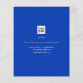 Modernes Budget Royal Blue Monochrome Wedding (Rückseite)