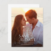 Modernes Budget Save the Date (Vorne/Hinten)