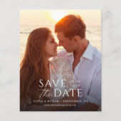 Modernes Budget Save the Date (Vorderseite)