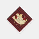 Modernes Buffalo Kariert Gold JEDES EREIGNIS Xmas  Serviette (Ecke)