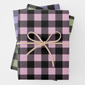 Modernes Buffalo-Kariertes Muster Geschenkpapier Set (Beispiel)