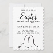 Modernes Bunny Oster Einladung (Vorderseite)