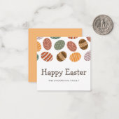 Modernes, buntes Fiesta Ostereig Mitteilungskarte (Vorderseite/Rückseite Beispiel)