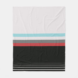 Modernes buntes gestreiftes Muster Fleecedecke