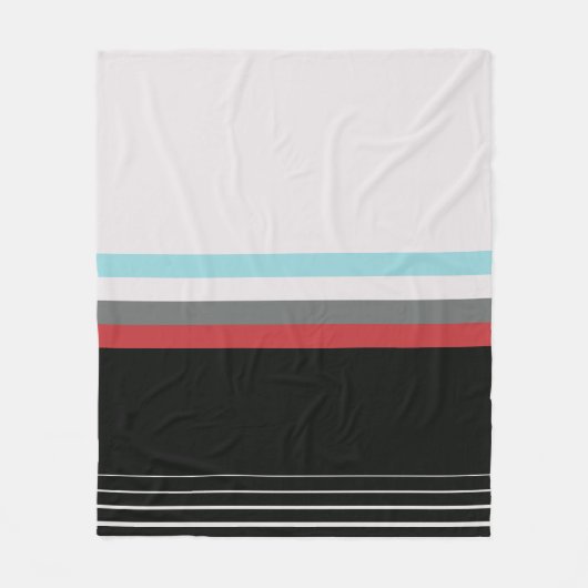 Modernes buntes gestreiftes Muster Fleecedecke (Vorderseite)