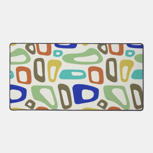 Modernes, buntes, groovy Retro-Muster aus der Mitt Schreibtischunterlage (Vorderseite)