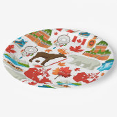 Modernes, buntes kanadisches Thema Pappteller (Schrägansicht)