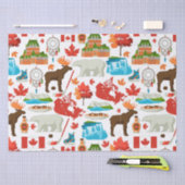 Modernes, buntes kanadisches Thema Seidenpapier (Handwerk)