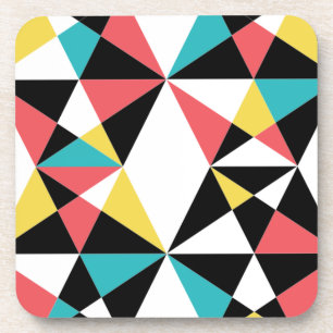 Modernes, buntes, lustiges, trendiges, geometrisch getränkeuntersetzer