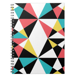 Modernes, buntes, lustiges, trendiges, geometrisch notizblock