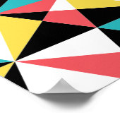 Modernes, buntes, lustiges, trendiges, geometrisch poster (Ecke)