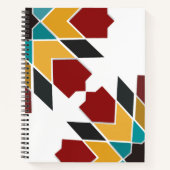 Modernes, buntes marokkanisches Fliesenheft Notizblock (Vorderseite)