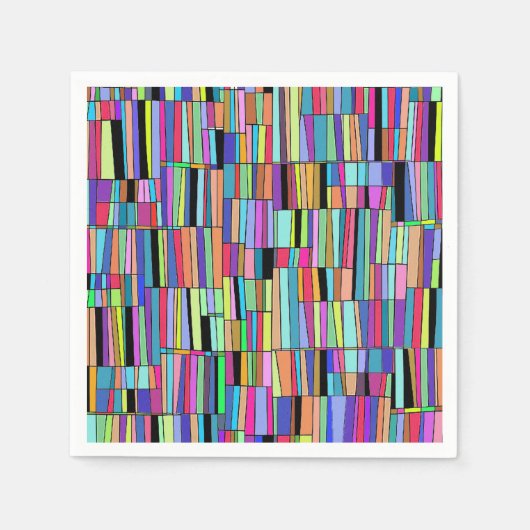 Modernes, buntes Regal aus dem Mittelalter Serviette (Vorderseite)