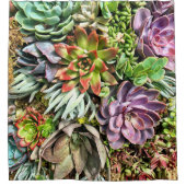 Modernes buntes saftiges Fotomuster des Chic Duschvorhang (Vorderseite)