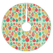 Modernes, buntes Weihnachtsgeschmacksmuster Polyester Weihnachtsbaumdecke (Vorderseite)