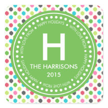 Modernes buntes Weihnachtspersonalisierte