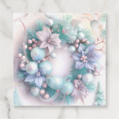 Modernes, buntes Weihnachtsthema Geschenkanhänger (Rückseite)