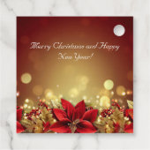 Modernes, buntes Weihnachtsthema Geschenkanhänger (Rückseite)