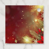 Modernes, buntes Weihnachtsthema Geschenkanhänger (Rückseite)