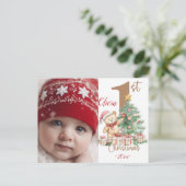 Modernes, buntes Weihnachtsthema Postkarte (Stehend Vorderseite)