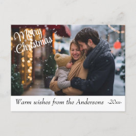 Modernes, buntes Weihnachtsthema Postkarte