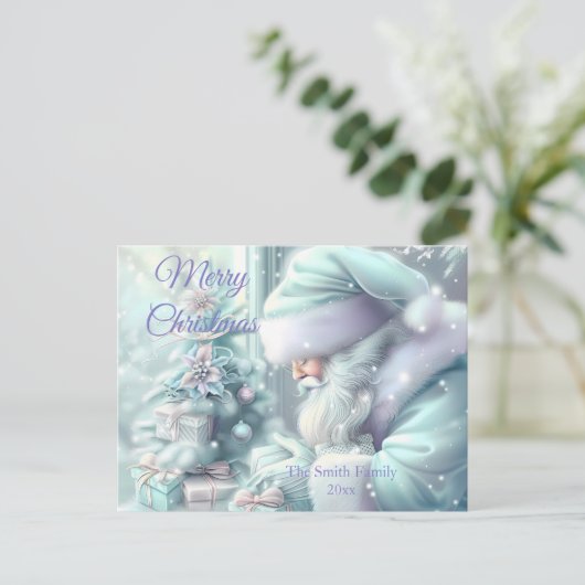 Modernes, buntes Weihnachtsthema Postkarte (Stehend Vorderseite)