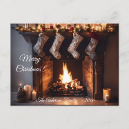 Modernes, buntes Weihnachtsthema Postkarte