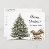 Modernes, buntes Weihnachtsthema Postkarte (Vorne/Hinten)