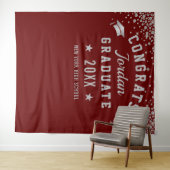 Modernes Burgund Abschluss Foto Stand Hintergrund Wandteppich (Beispiel (Horizontal))