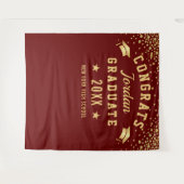 Modernes Burgund Abschluss Foto Stand Hintergrund Wandteppich (Vorderseite (Horizontal))