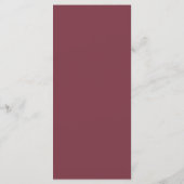 Modernes Burgund Blush Pink Floral Menükarte (Rückseite)