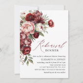 Modernes Burgund Blush Probe Dinner Einladung (Vorderseite)