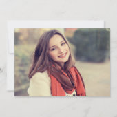 Modernes Burgund-Graduiertenpartei-Foto Einladung (Rückseite)