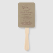 Modernes Burgund Handwriting Gold-Hochzeitsprogram Fächer (Vorderseite)