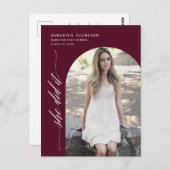 Modernes Burgund machte es Abschluss Arch Foto P Postkarte (Vorne/Hinten)