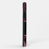 Modernes Burgundy Gold Agate Crystal personalisier Case-Mate iPhone Hülle (Hinten/Rechts)