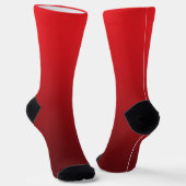 Modernes Burgundy Red Gradient Socken (Gewinkelt)