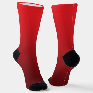 Modernes Burgundy Red Gradient Socken
