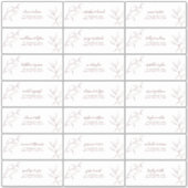 Modernes Burgundy Script Botanische Gastadresse Aufkleber (Vorderseite)