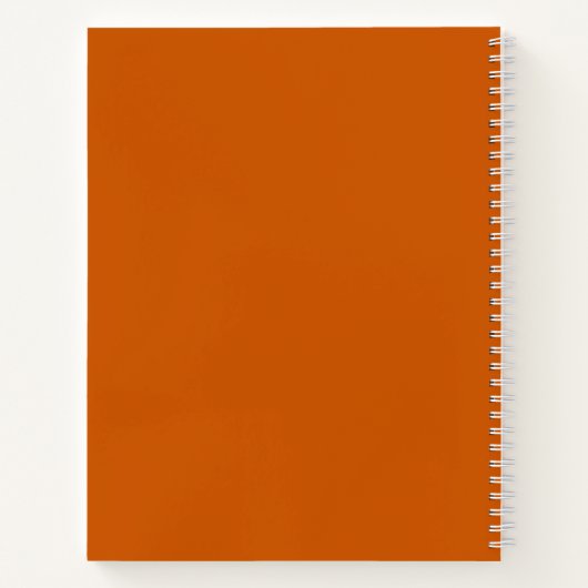Modernes Burnt Orange Checklist Journal-Notebook Notizblock (Rückseite)