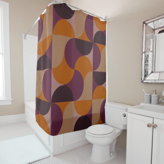 Modernes Burnt Weinmuseum Monte San Giorgio Duschvorhang (Beispiel)