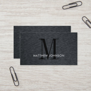Modernes Büro für elegantes Monogram Black Brush Visitenkarte