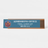 Modernes Büro für Logoaufnahmen in Blue School Schreibtischnamensplakette (Vorderseite )